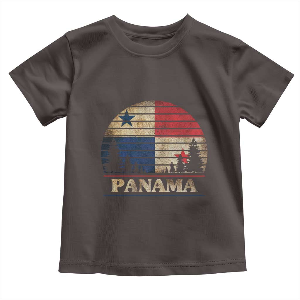 Panama Flag Pride Toddler T Shirt TS09 Dark Chocolate Print Your Wear