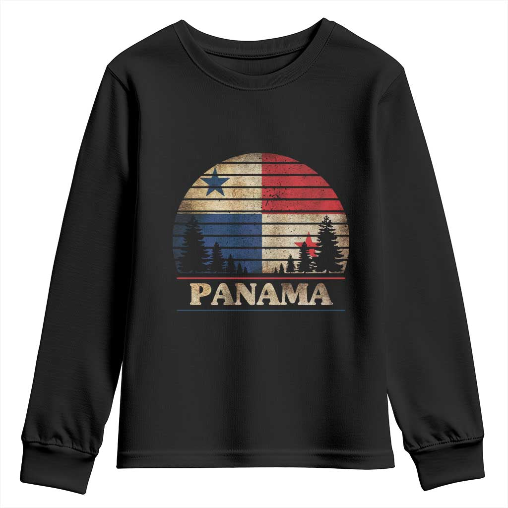 Panama Flag Pride Youth Sweatshirt TS09 Black Print Your Wear