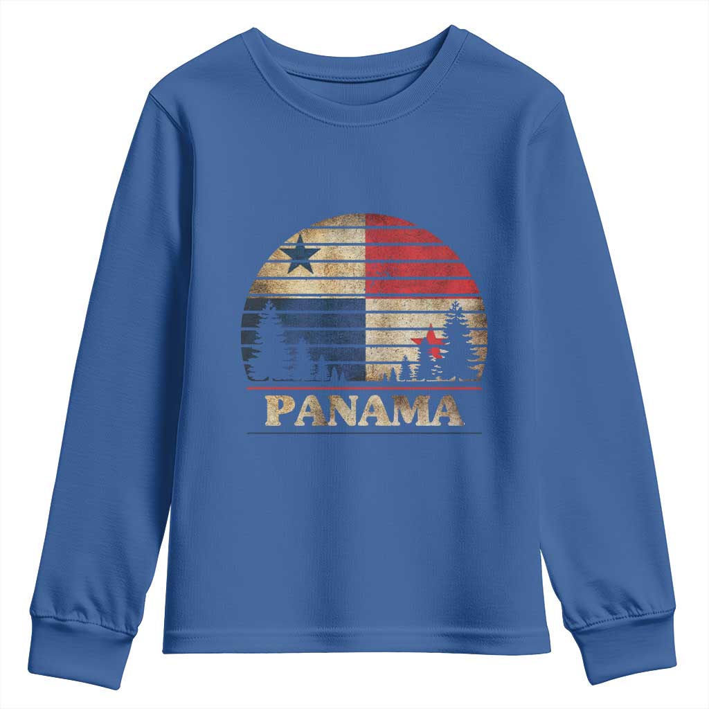 Panama Flag Pride Youth Sweatshirt TS09 Royal Blue Print Your Wear