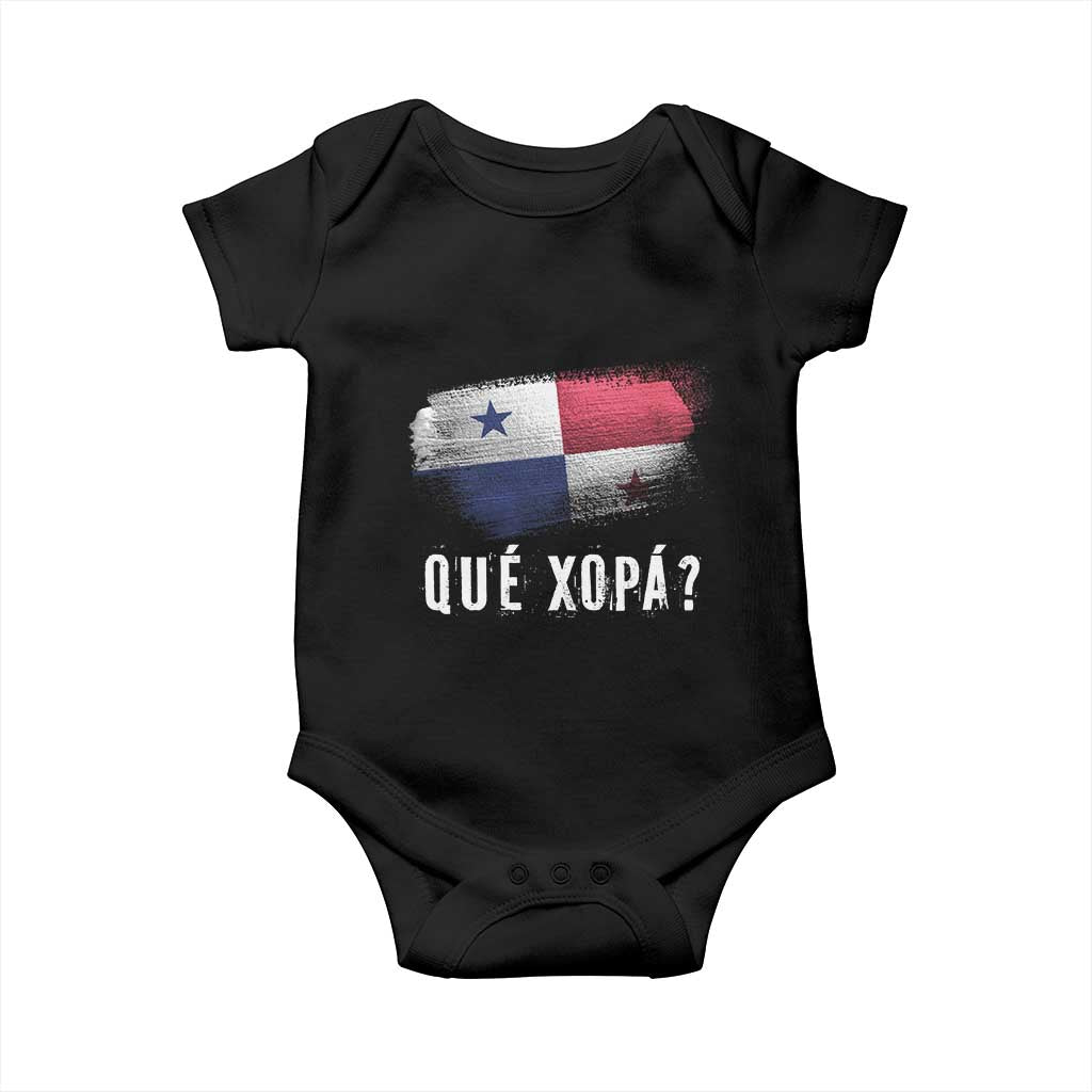 Funny Panama Baby Onesie Que Xopa What's Up Panamanian TS09 Black Print Your Wear