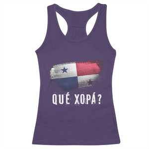 Funny Panama Racerback Tank Top Que Xopa What's Up Panamanian TS09 Purple Print Your Wear