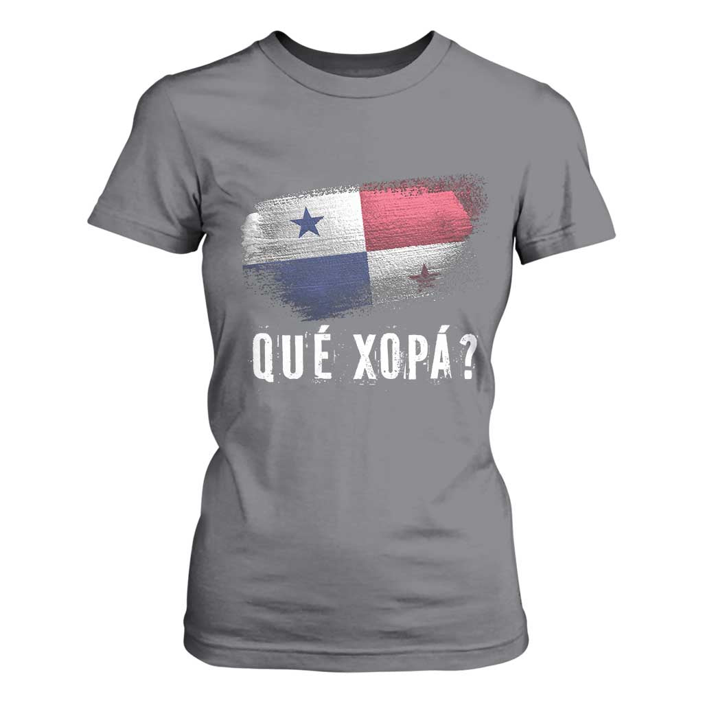 Funny Panama T Shirt For Women Que Xopa What's Up Panamanian TS09 Charcoal Print Your Wear