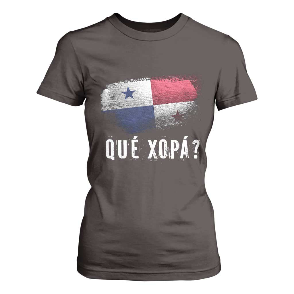 Funny Panama T Shirt For Women Que Xopa What's Up Panamanian TS09 Dark Chocolate Print Your Wear
