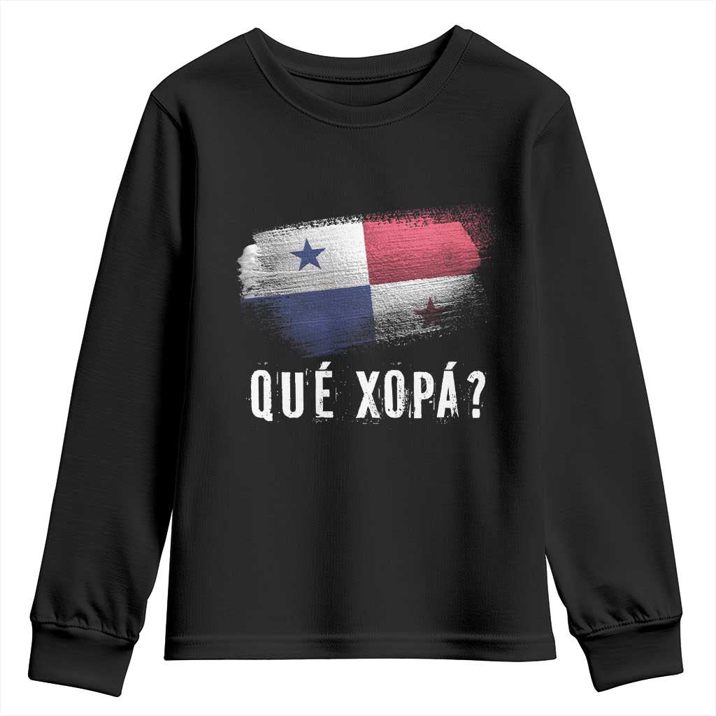 Funny Panama Youth Sweatshirt Que Xopa What's Up Panamanian TS09 Black Print Your Wear