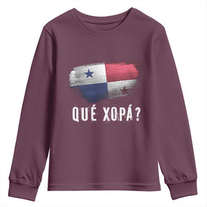 Funny Panama Youth Sweatshirt Que Xopa What's Up Panamanian TS09 Maroon Print Your Wear