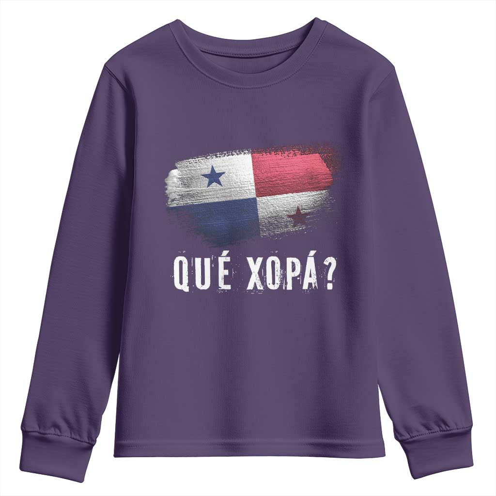 Funny Panama Youth Sweatshirt Que Xopa What's Up Panamanian TS09 Purple Print Your Wear