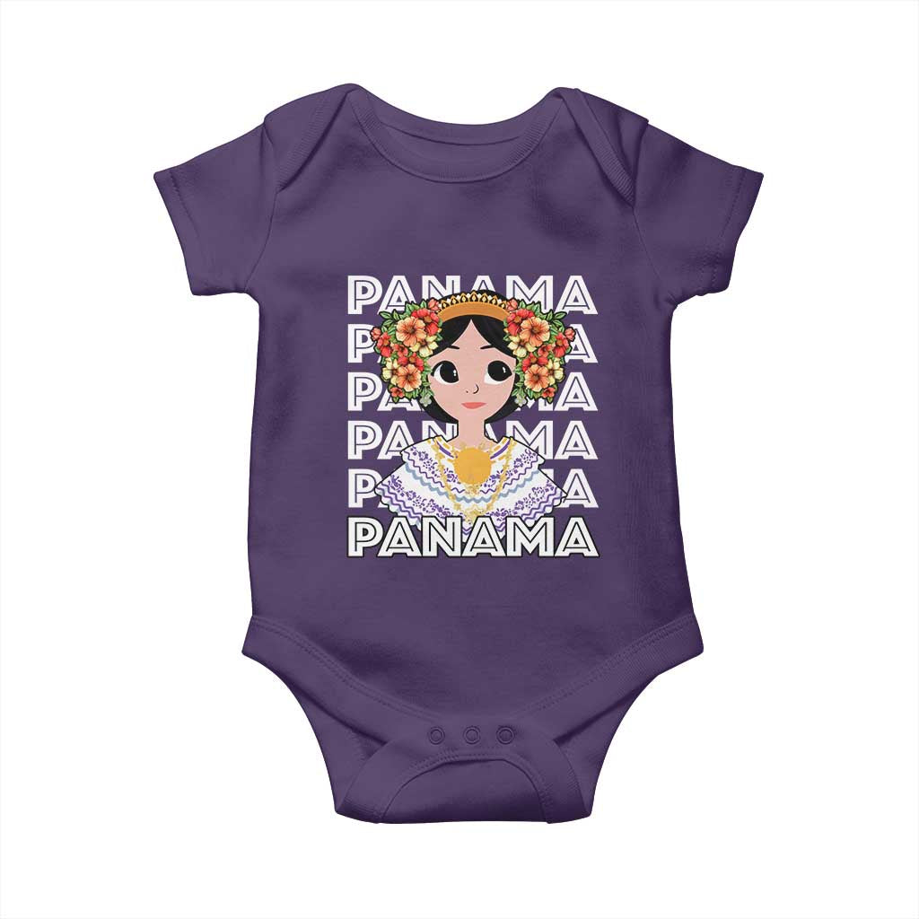 Panamanian Cultural Women Baby Onesie TS09 Purple Print Your Wear