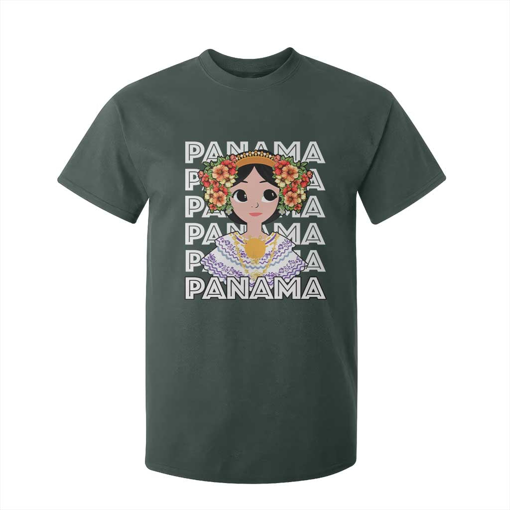 Panamanian Cultural Women T Shirt For Kid TS09 Dark Forest Green Print Your Wear