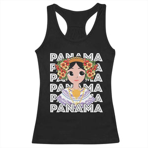 Panamanian Cultural Women Racerback Tank Top TS09 Black Print Your Wear