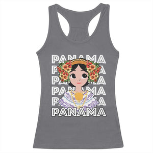 Panamanian Cultural Women Racerback Tank Top TS09 Charcoal Print Your Wear