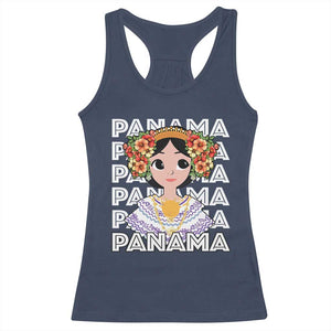 Panamanian Cultural Women Racerback Tank Top TS09 Navy Print Your Wear