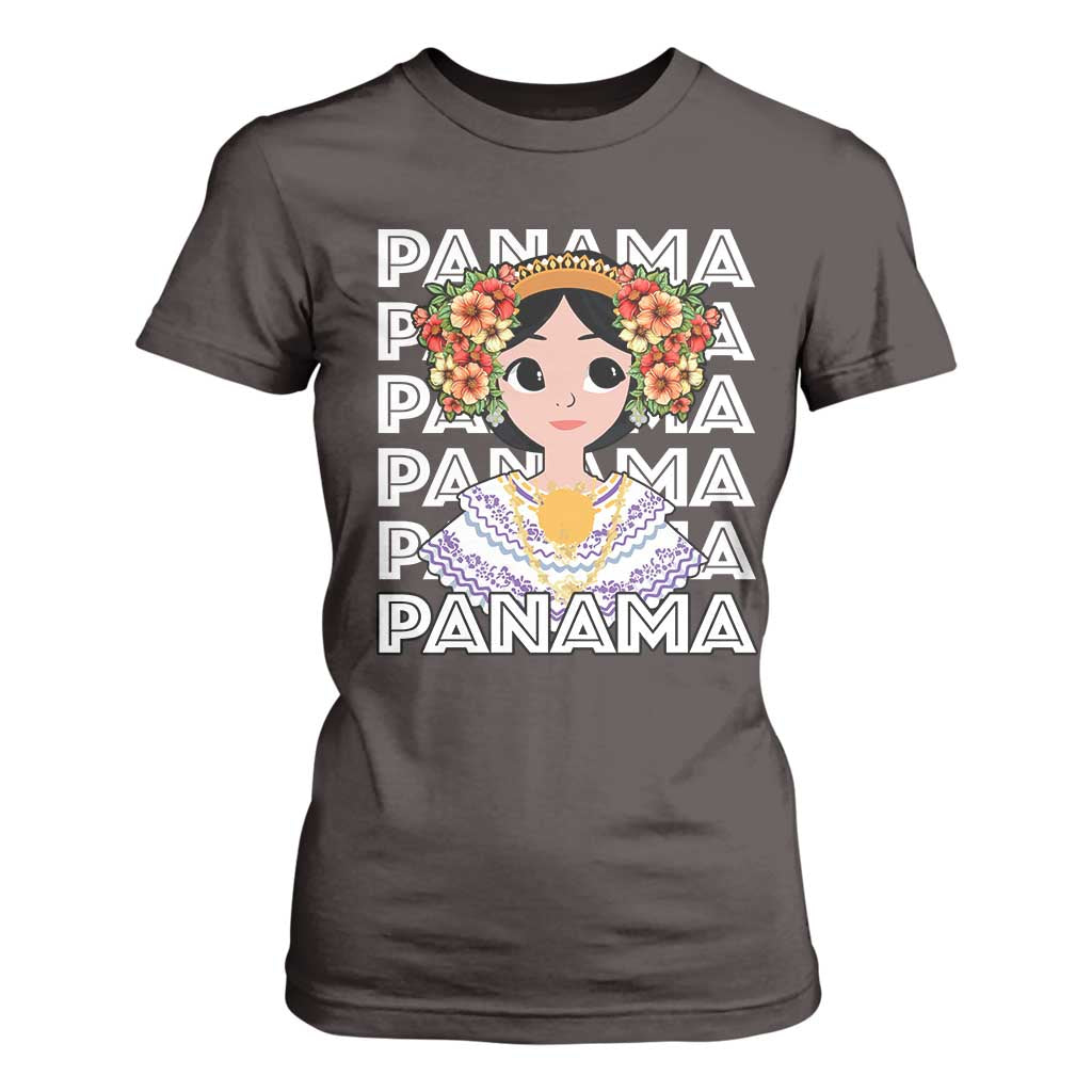 Panamanian Cultural Women T Shirt For Women TS09 Dark Chocolate Print Your Wear
