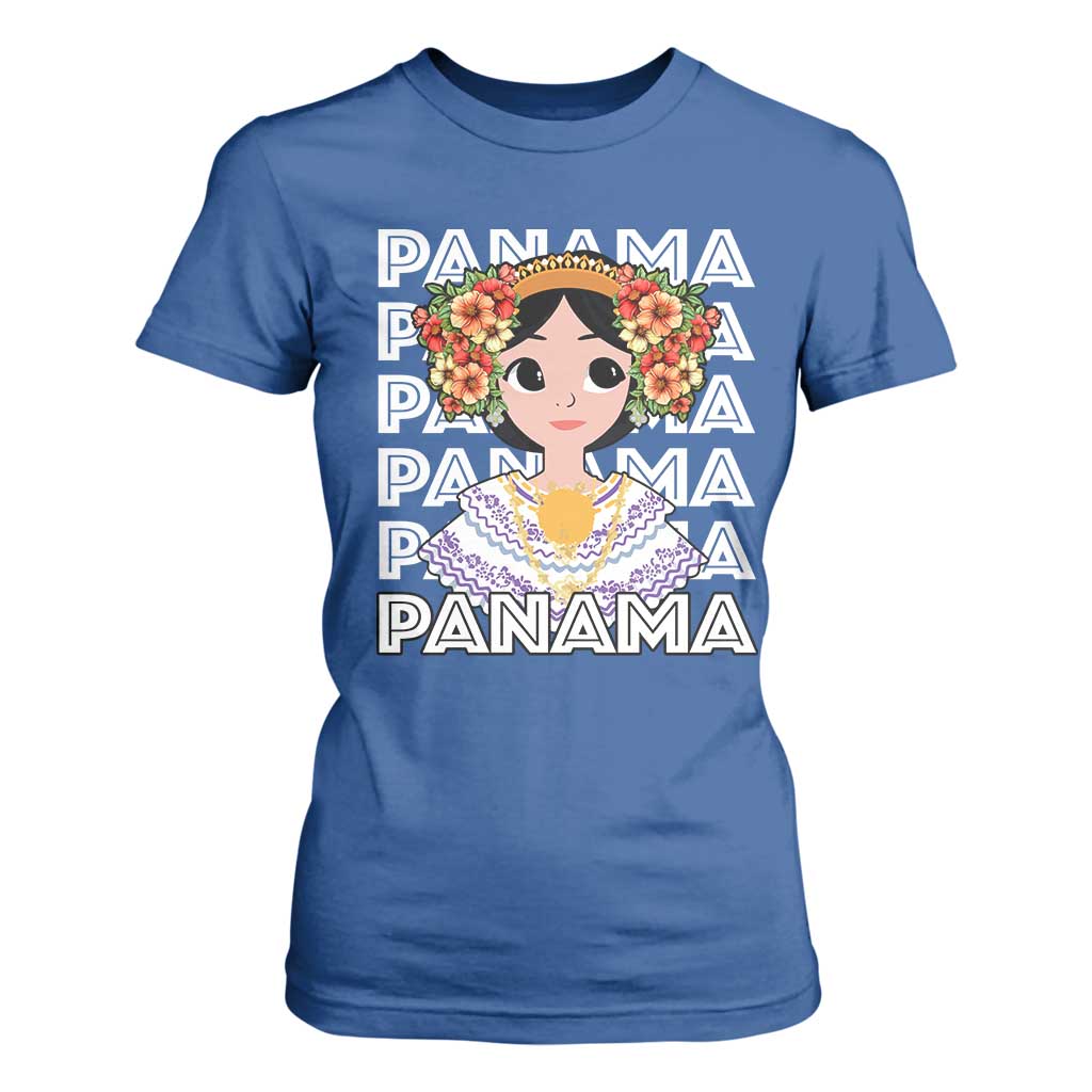 Panamanian Cultural Women T Shirt For Women TS09 Royal Blue Print Your Wear