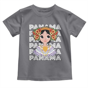 Panamanian Cultural Women Toddler T Shirt TS09 Charcoal Print Your Wear