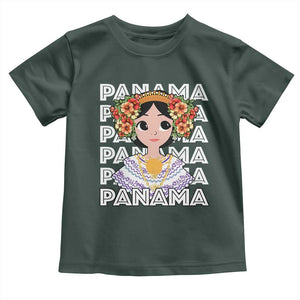 Panamanian Cultural Women Toddler T Shirt TS09 Dark Forest Green Print Your Wear