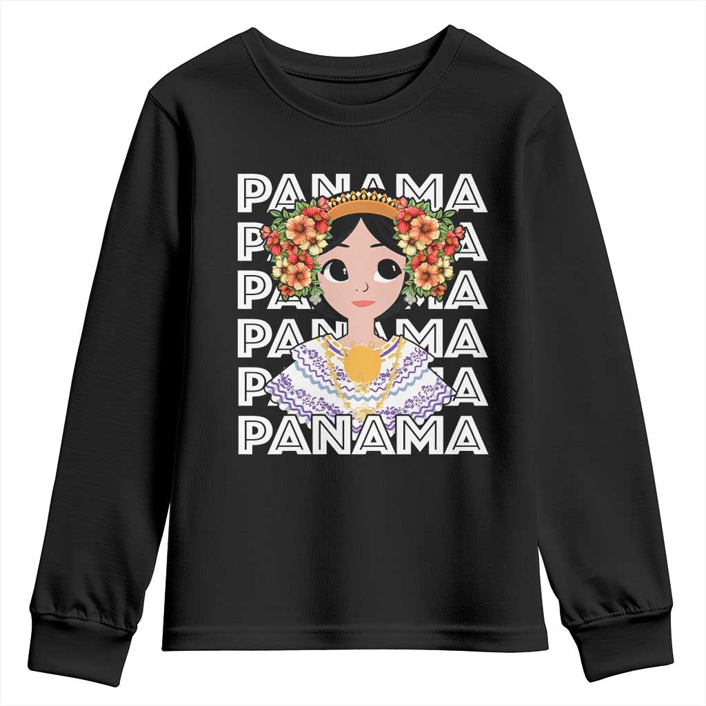 Panamanian Cultural Women Youth Sweatshirt TS09 Black Print Your Wear