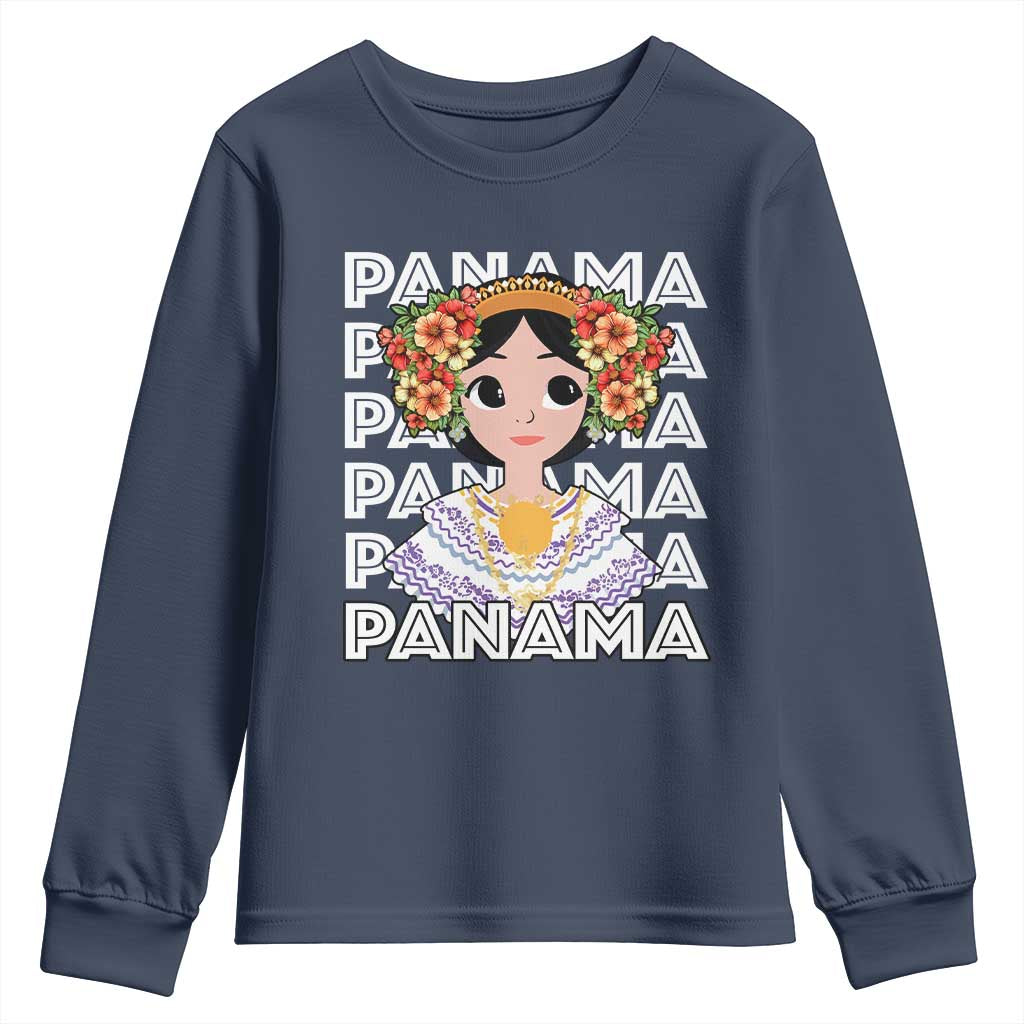 Panamanian Cultural Women Youth Sweatshirt TS09 Navy Print Your Wear