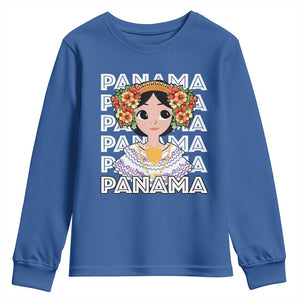 Panamanian Cultural Women Youth Sweatshirt TS09 Royal Blue Print Your Wear
