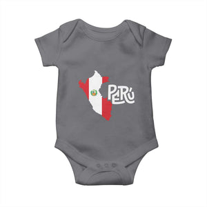 Peruvian Pride Baby Onesie Peru Est. 1821 TS09 Charcoal Print Your Wear