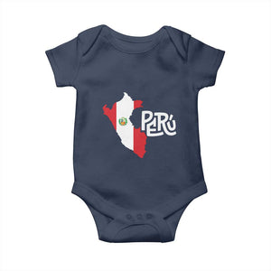 Peruvian Pride Baby Onesie Peru Est. 1821 TS09 Navy Print Your Wear