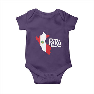 Peruvian Pride Baby Onesie Peru Est. 1821 TS09 Purple Print Your Wear