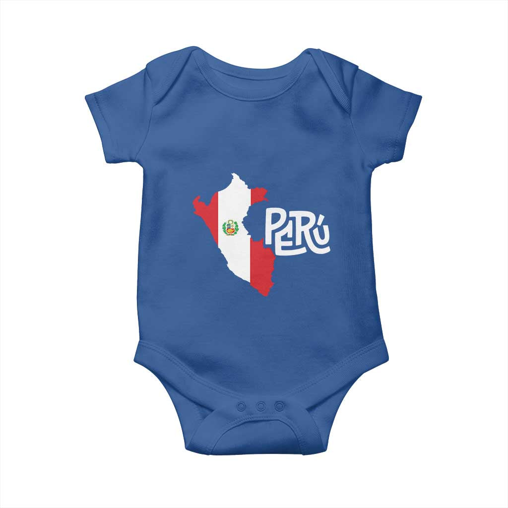 Peruvian Pride Baby Onesie Peru Est. 1821 TS09 Royal Blue Print Your Wear