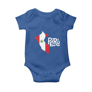 Peruvian Pride Baby Onesie Peru Est. 1821 TS09 Royal Blue Print Your Wear