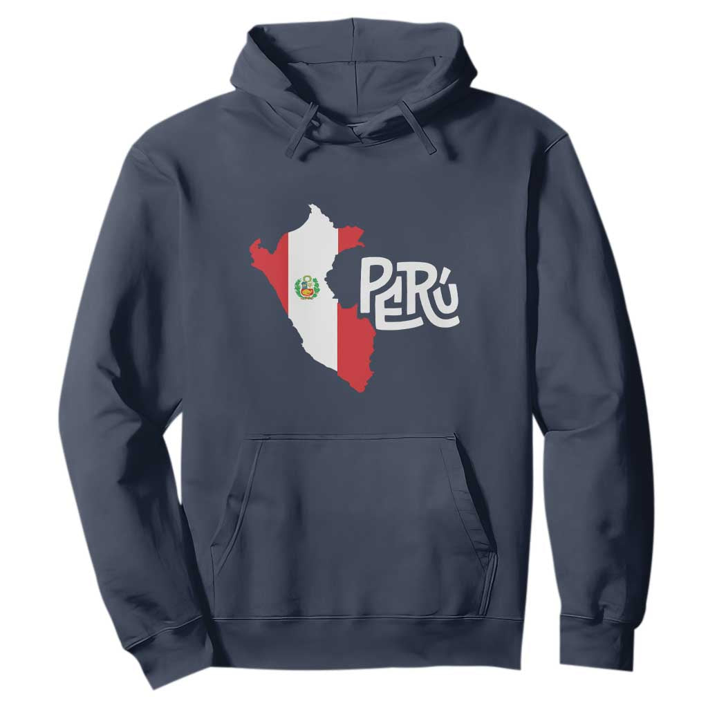 Peruvian Pride Hoodie Peru Est. 1821 TS09 Navy Print Your Wear