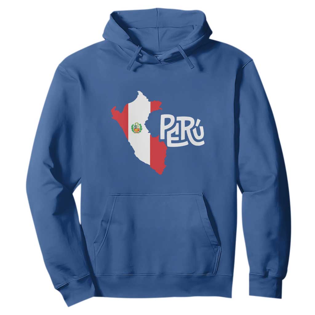 Peruvian Pride Hoodie Peru Est. 1821 TS09 Royal Blue Print Your Wear