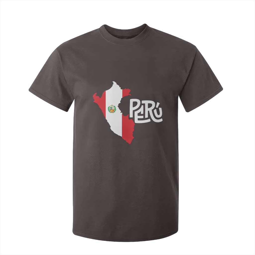 Peruvian Pride T Shirt For Kid Peru Est. 1821 TS09 Dark Chocolate Print Your Wear