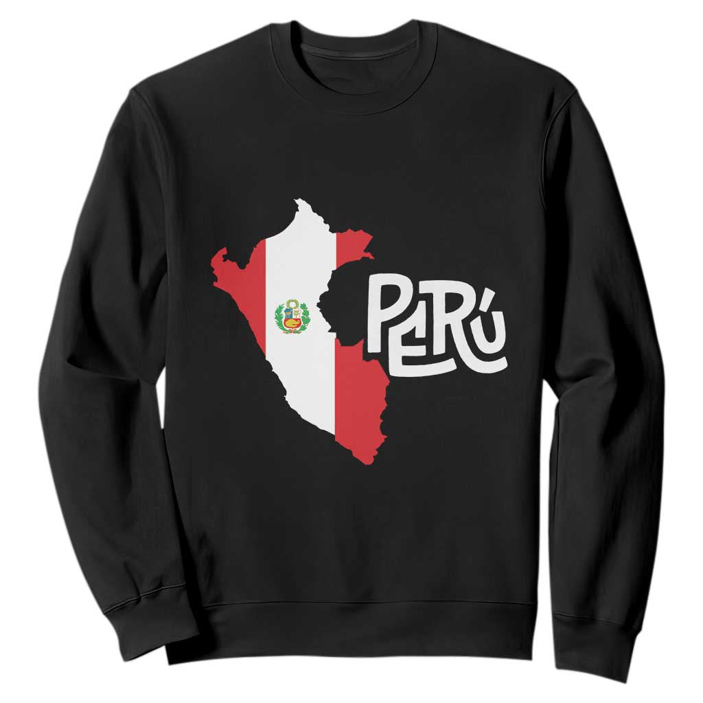 Peruvian Pride Sweatshirt Peru Est. 1821 TS09 Black Print Your Wear