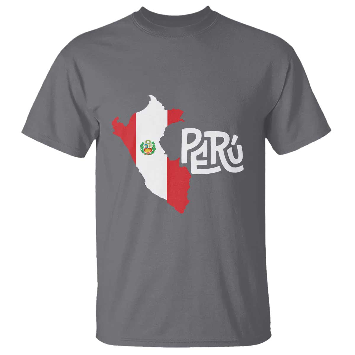 Peruvian Pride T Shirt Peru Est. 1821 TS09 Charcoal Print Your Wear