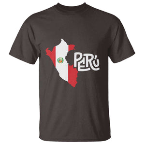 Peruvian Pride T Shirt Peru Est. 1821 TS09 Dark Chocolate Print Your Wear