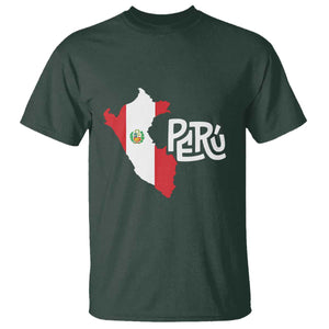 Peruvian Pride T Shirt Peru Est. 1821 TS09 Dark Forest Green Print Your Wear