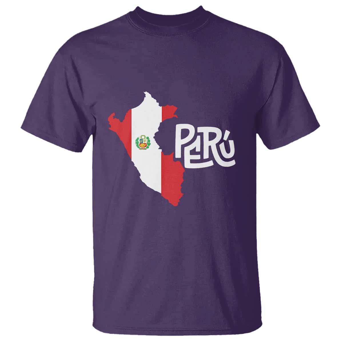 Peruvian Pride T Shirt Peru Est. 1821 TS09 Purple Print Your Wear
