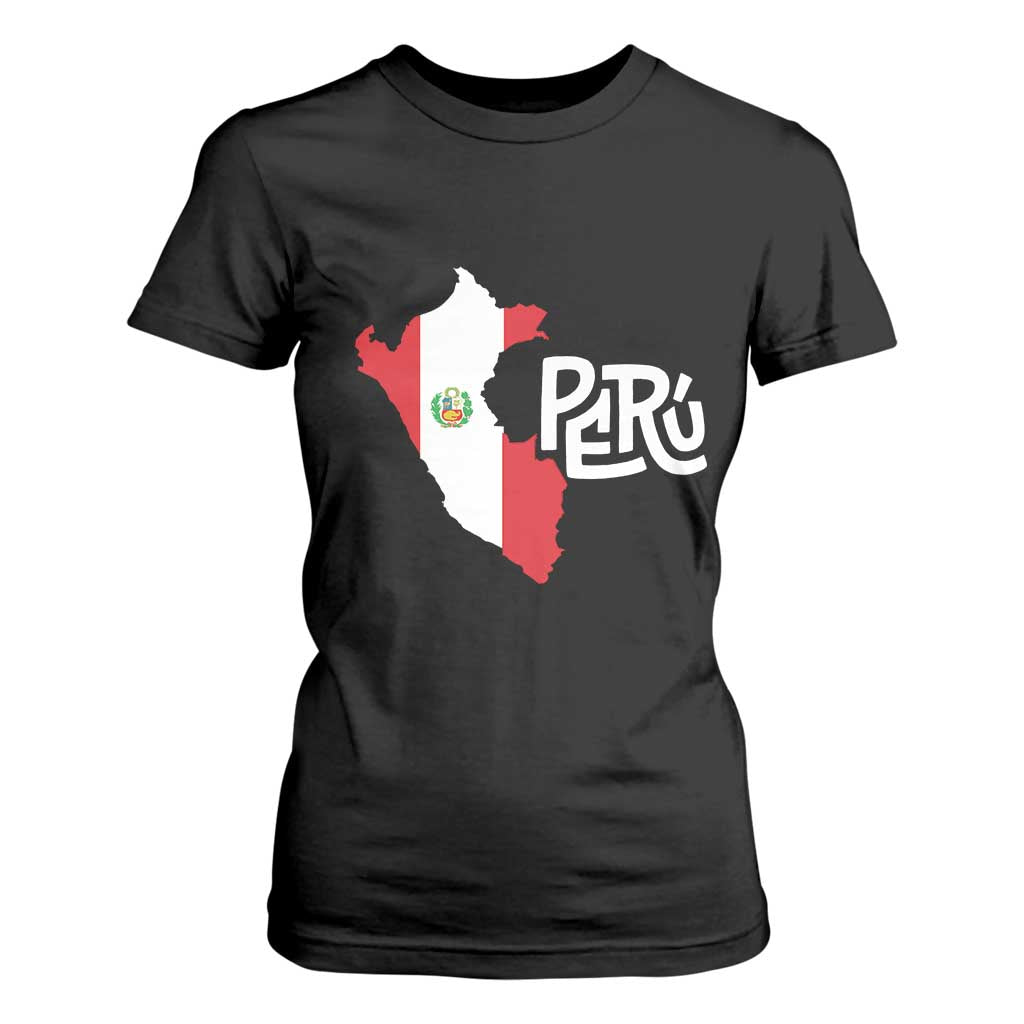 Peruvian Pride T Shirt For Women Peru Est. 1821 TS09 Black Print Your Wear