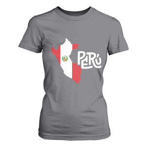 Peruvian Pride T Shirt For Women Peru Est. 1821 TS09 Charcoal Print Your Wear