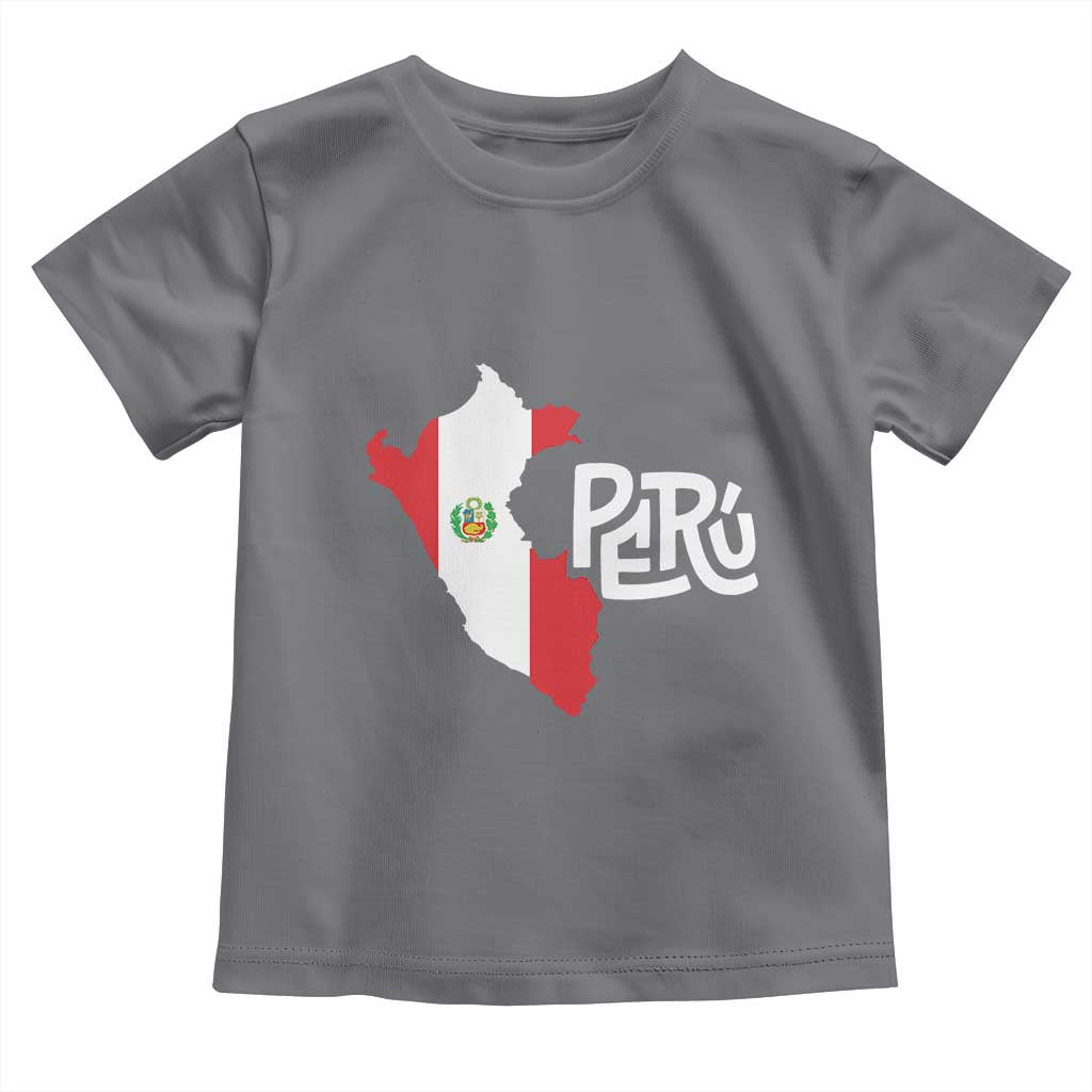 Peruvian Pride Toddler T Shirt Peru Est. 1821 TS09 Charcoal Print Your Wear
