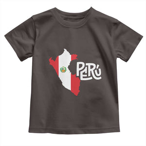 Peruvian Pride Toddler T Shirt Peru Est. 1821 TS09 Dark Chocolate Print Your Wear