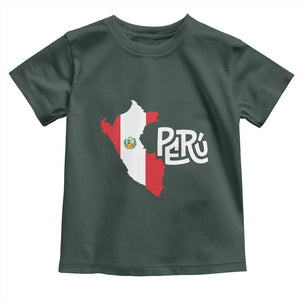 Peruvian Pride Toddler T Shirt Peru Est. 1821 TS09 Dark Forest Green Print Your Wear