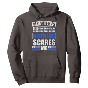 Funny My Wife Is Uruguayan Hoodie Nothing Scares Me Uruguay Flag TS09 Dark Chocolate Print Your Wear
