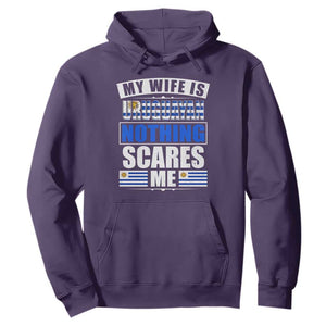 Funny My Wife Is Uruguayan Hoodie Nothing Scares Me Uruguay Flag TS09 Purple Print Your Wear