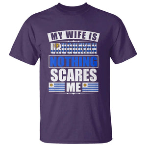 Funny My Wife Is Uruguayan T Shirt Nothing Scares Me Uruguay Flag TS09 Purple Print Your Wear