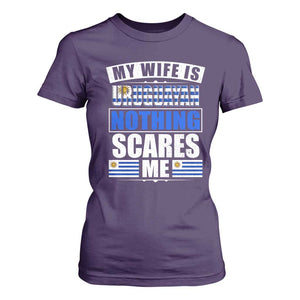 Funny My Wife Is Uruguayan T Shirt For Women Nothing Scares Me Uruguay Flag TS09 Purple Print Your Wear
