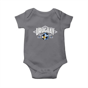 Uruguayan Uruguay Soccer Support Baby Onesie TS09 Charcoal Print Your Wear