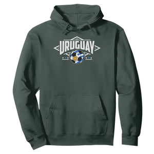 Uruguayan Uruguay Soccer Support Hoodie TS09 Dark Forest Green Print Your Wear