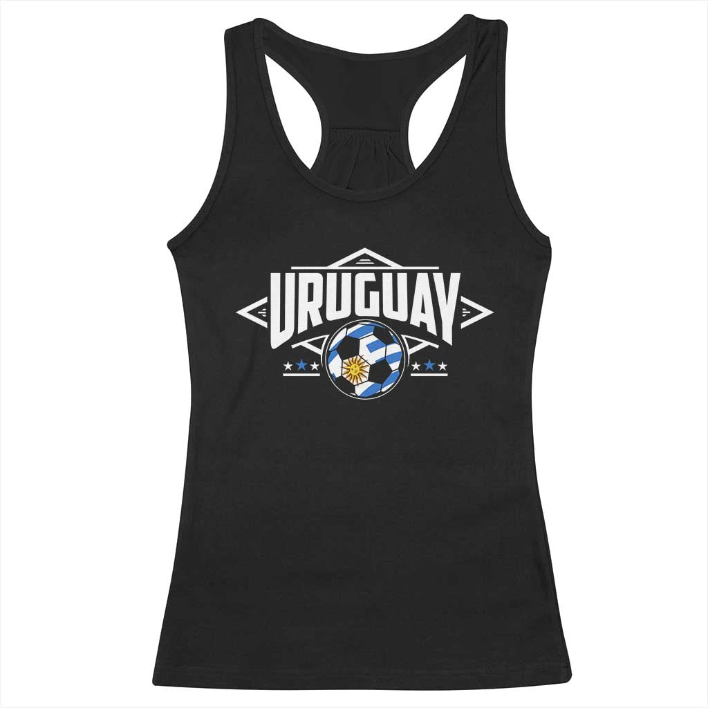 Uruguayan Uruguay Soccer Support Racerback Tank Top TS09 Black Print Your Wear