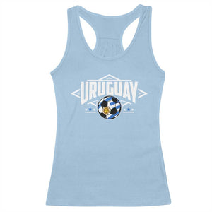 Uruguayan Uruguay Soccer Support Racerback Tank Top TS09 Light Blue Print Your Wear