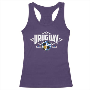 Uruguayan Uruguay Soccer Support Racerback Tank Top TS09 Purple Print Your Wear