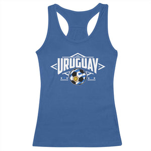 Uruguayan Uruguay Soccer Support Racerback Tank Top TS09 Royal Blue Print Your Wear